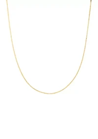 Solid Box Chain in 14K Yellow Gold