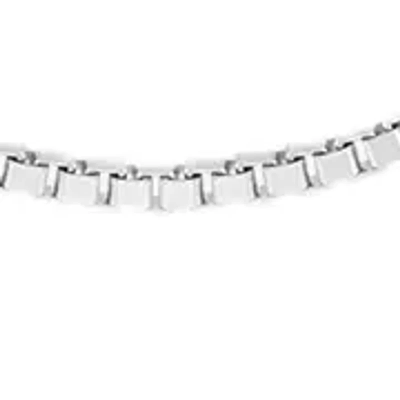 Solid Box Chain in 14K White Gold