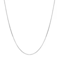 Solid Box Chain in 14K White Gold
