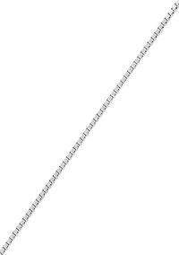 Solid Box Chain in 14K White Gold