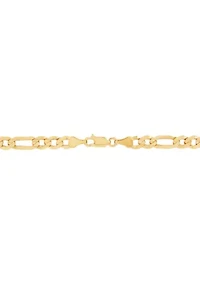 Solid Figaro Chain in 10K Yellow Gold
