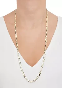 Solid Figaro Chain in 10K Yellow Gold