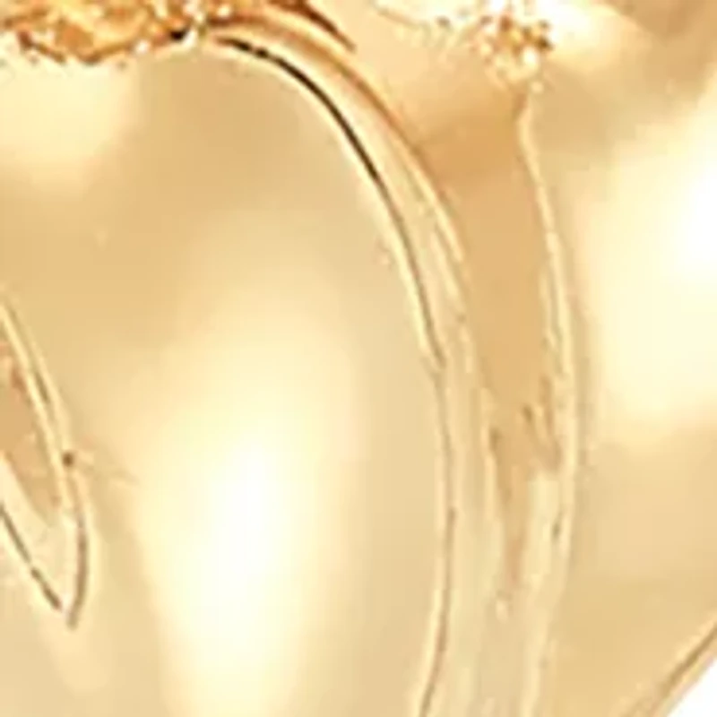 Heart Hoop Earrings in 14K Yellow Gold