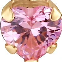 Cubic Zirconia Baby Stud Earrings 14K Yellow Gold