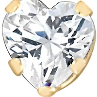 Cubic Zirconia Baby Stud Earrings 14K Yellow Gold