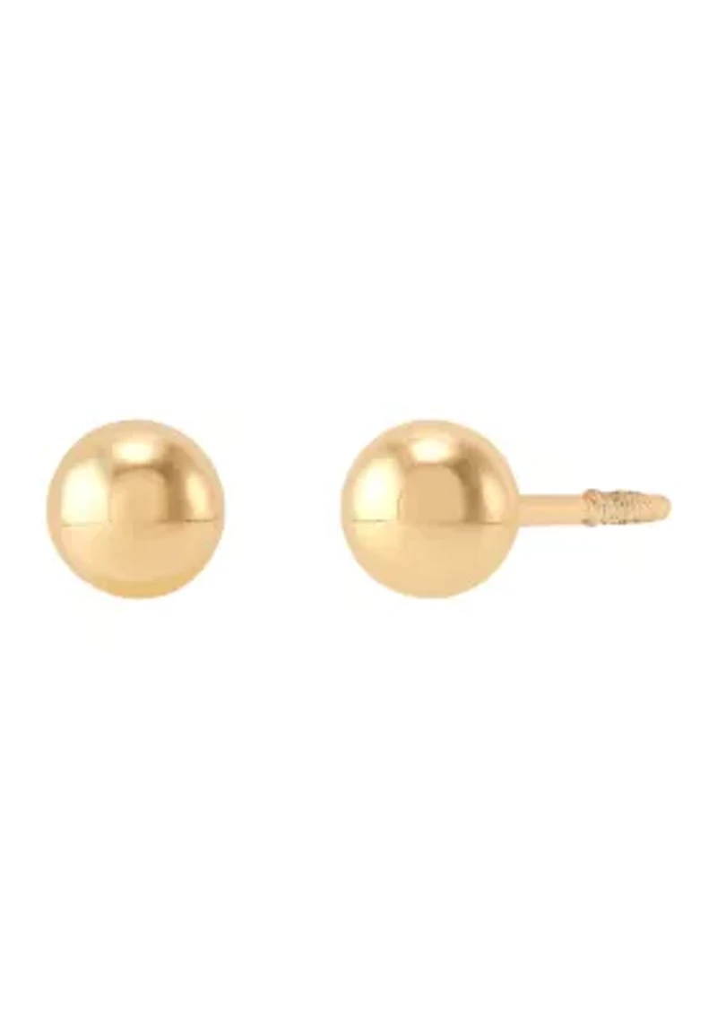 Ball Stud Earrings in 14K Yellow Gold