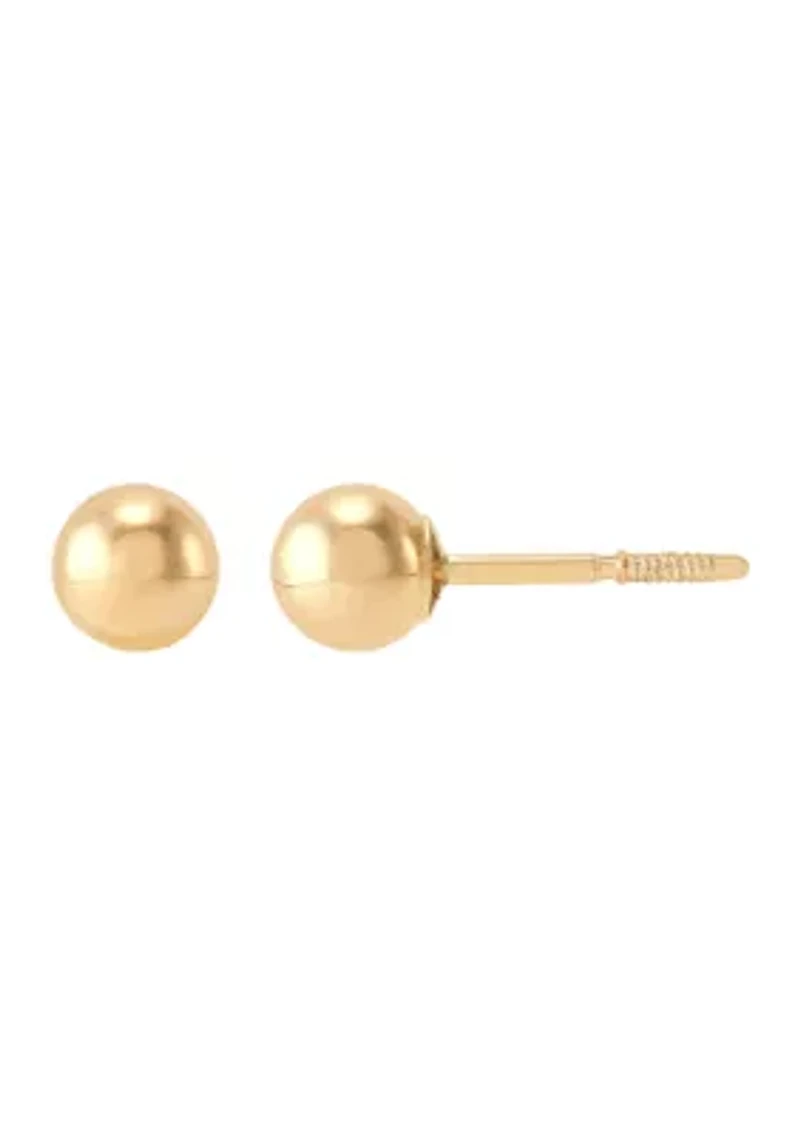 Ball Stud Earrings in 14K Yellow Gold