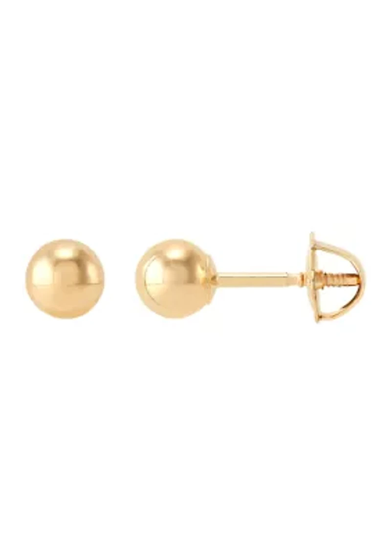 Ball Stud Earrings in 14K Yellow Gold