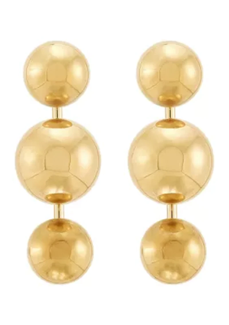 Multi Ball Stud Earrings in 14K Yellow Gold