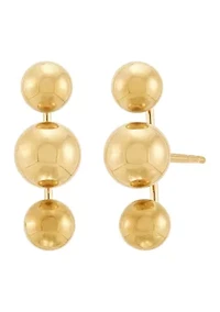 Multi Ball Stud Earrings in 14K Yellow Gold