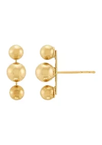 Multi Ball Stud Earrings in 14K Yellow Gold
