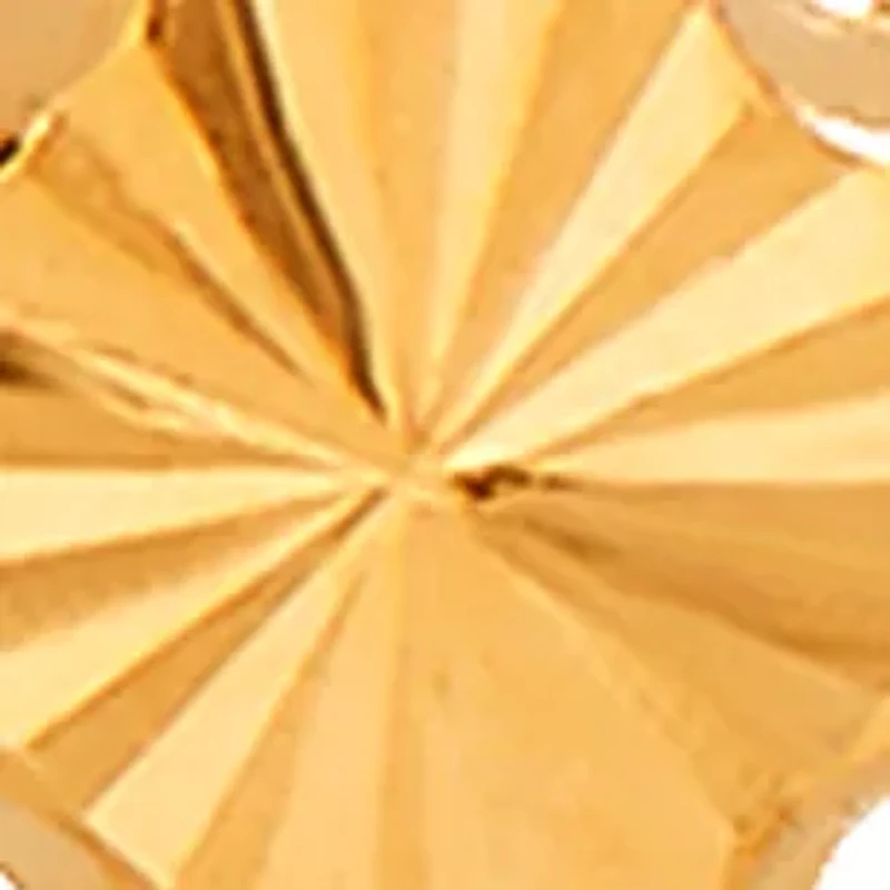14k Yellow Gold Baby Cross Stud Earrings