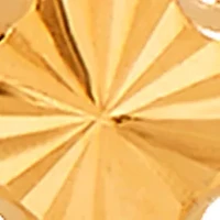 14k Yellow Gold Baby Cross Stud Earrings