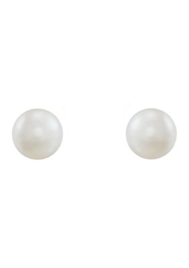 Pearl Bracelet and Earrings Set in 14K Yellow Gold