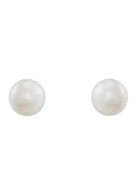 Pearl Bracelet and Earrings Set in 14K Yellow Gold