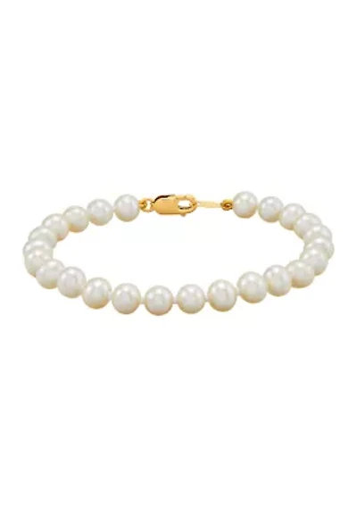 Pearl Bracelet in 14K Yellow Gold
