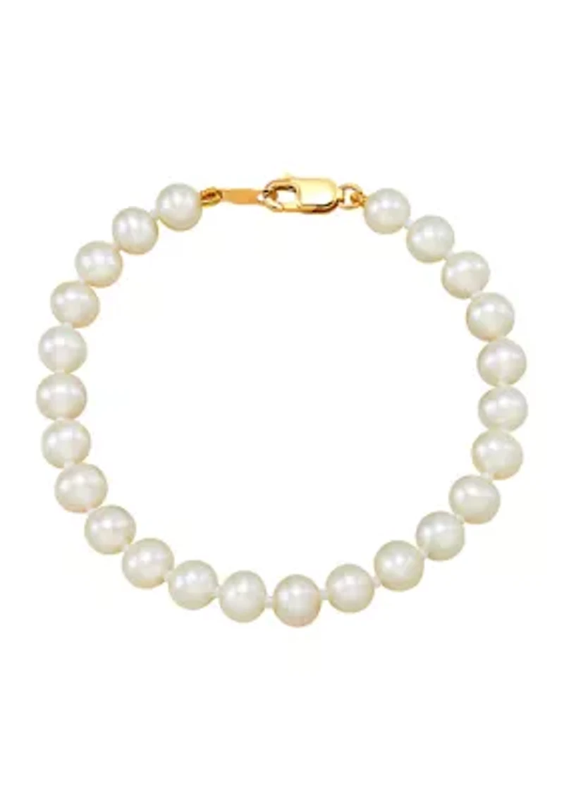 Pearl Bracelet in 14K Yellow Gold