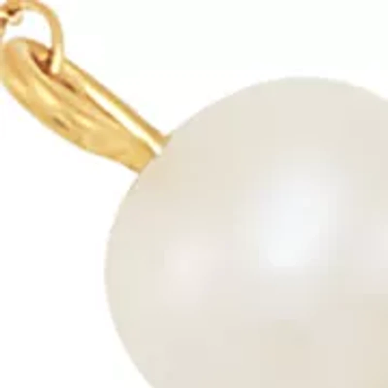 Pearl Double Heart Bracelet in 14K Yellow Gold