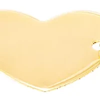 Hollow Bead Heart Bracelet in 14K Yellow Gold