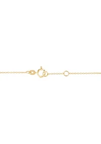 Hollow Bead Heart Bracelet in 14K Yellow Gold