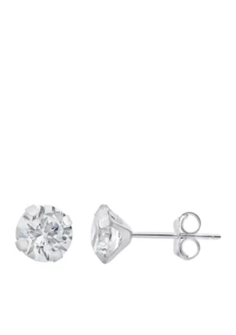 Lab Created White Sapphire Earrings