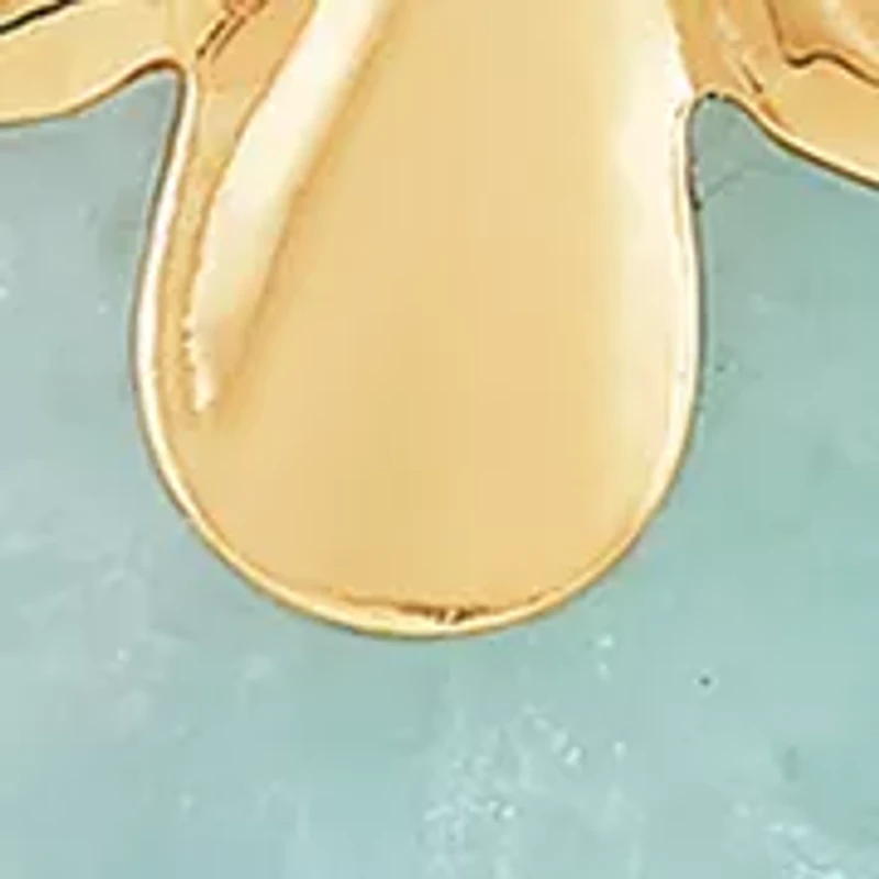 Jade Leaf Earrings in 10K Yellow Gold
