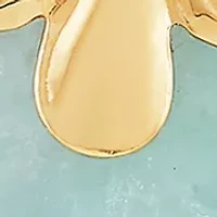 Jade Leaf Earrings in 10K Yellow Gold