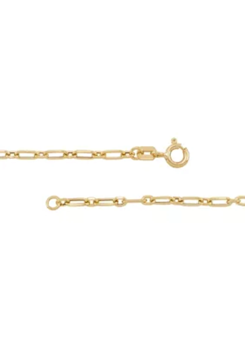 Paperclip Chain Necklace in 14K Yellow Gold