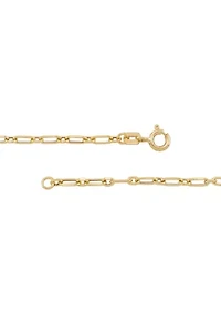 Paperclip Chain Necklace in 14K Yellow Gold