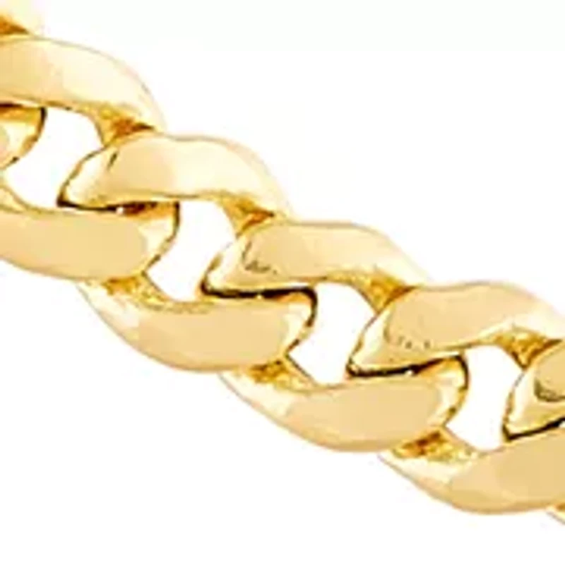 Hollow Miami Cuban Necklace in 14K Yellow Gold