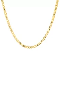 Hollow Miami Cuban Necklace in 14K Yellow Gold