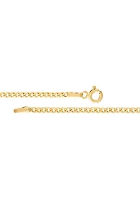 Hollow Miami Cuban Necklace in 14K Yellow Gold