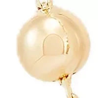 Pearl Station Necklace in 14K Yellow Gold
