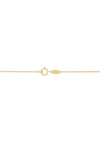 Pearl Station Necklace in 14K Yellow Gold