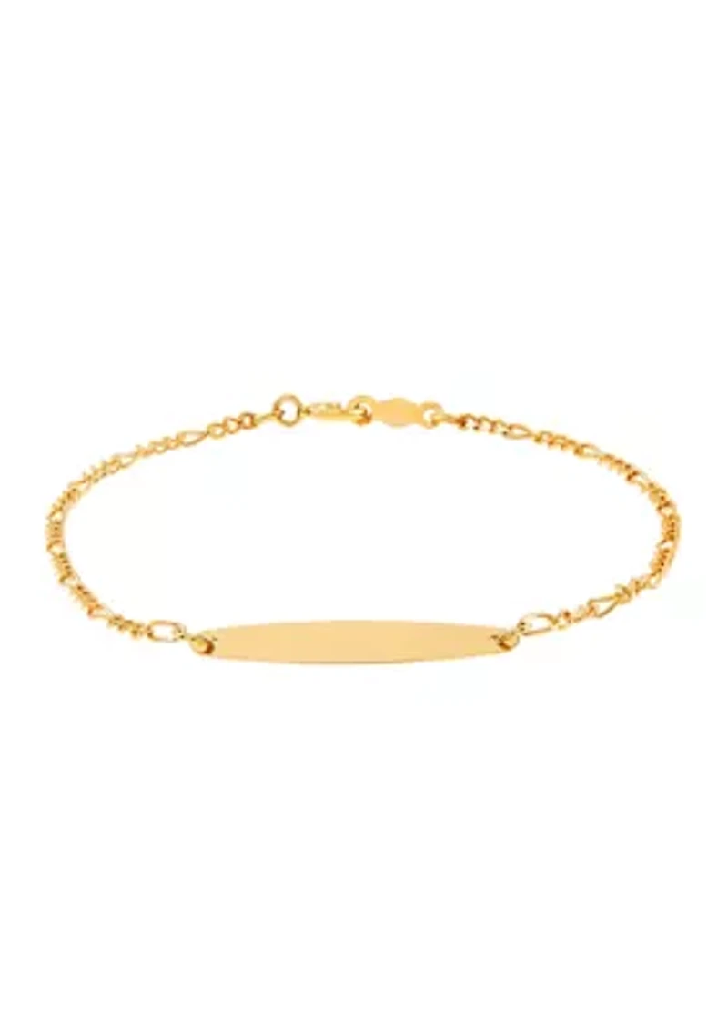 Figaro Bracelet in 14K Yellow Gold