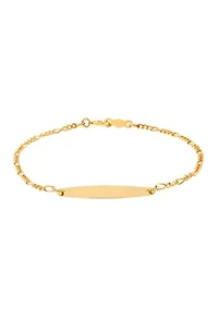 Figaro Bracelet in 14K Yellow Gold