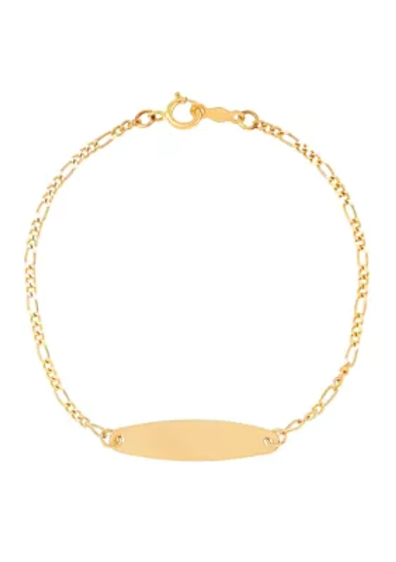 Figaro Bracelet in 14K Yellow Gold