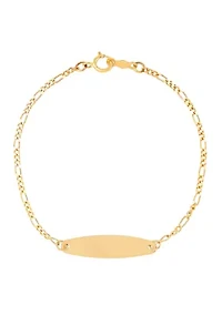 Figaro Bracelet in 14K Yellow Gold