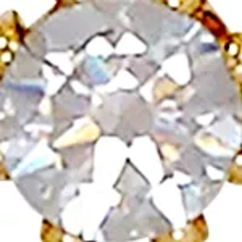 Kids Cubic Zirconia Heart Pendant Necklace in 14K Yellow Gold