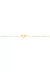 Kids Cubic Zirconia Heart Pendant Necklace in 14K Yellow Gold