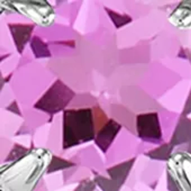 Lab Grown Pink Sapphire and Lab Grown White Sapphire Heart Pendant Necklace with 18" Cable Chain in Sterling Silver