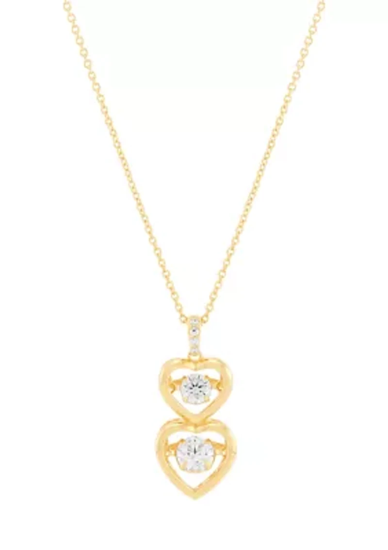 3/4 ct. t.w. Lab Grown Diamond Pendant Necklace with 18'' Cable Chain in Gold Over Sterling Silver