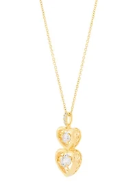 3/4 ct. t.w. Lab Grown Diamond Pendant Necklace with 18'' Cable Chain in Gold Over Sterling Silver
