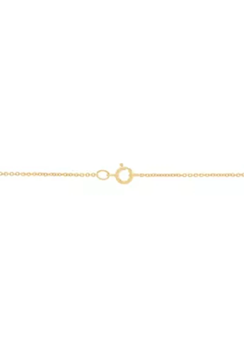3/4 ct. t.w. Lab Grown Diamond Pendant Necklace with 18'' Cable Chain in Gold Over Sterling Silver