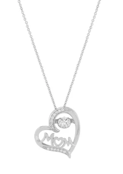 5/8 ct. t.w. Lab Grown Diamond Heart Pendant Necklace with 18" Cable Chain in Sterling Silver