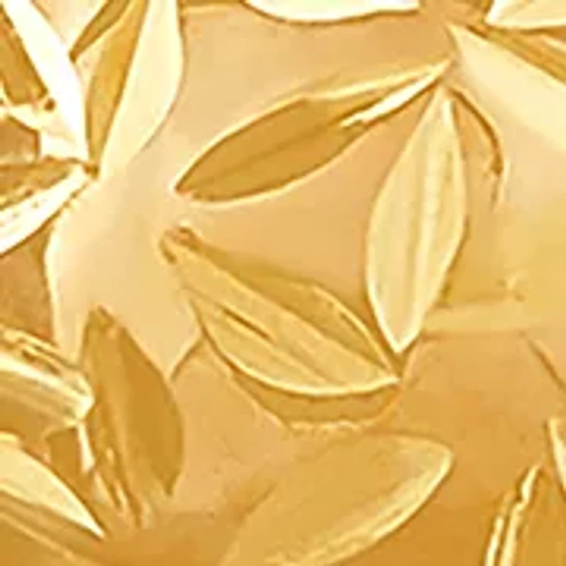 Crystal Cut Ball Button Earrings in 10K Yellow Gold