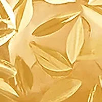 Crystal Cut Ball Button Earrings in 10K Yellow Gold