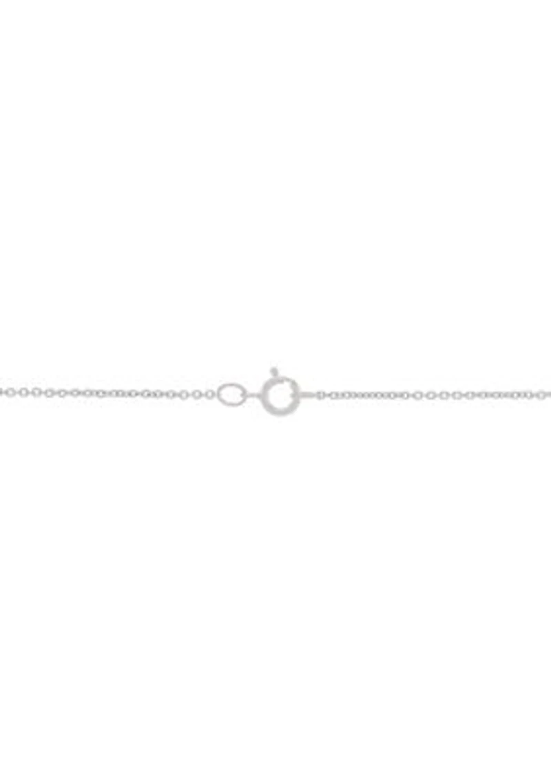  1/2 ct. t.w. Lab Grown Diamond Pendant with 18" Box Chain in 10K White Gold