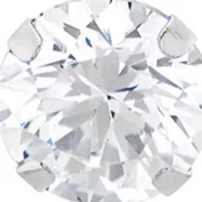 1.4 ct. t.w. Lab Grown White Sapphire Pendant with 18" Rope Chain in 10K White Gold