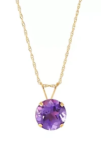 1.74 ct. t.w. Amethyst Pendant Necklace in 10K Yellow Gold